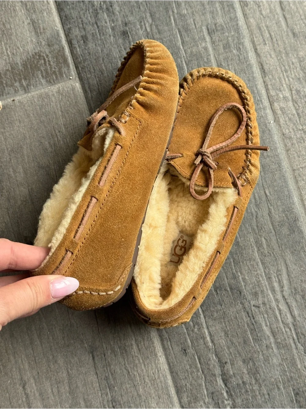 UGG toddler chestnut slippers